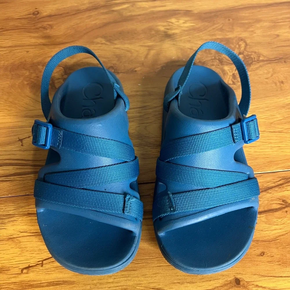Chaco Chillos Sport Sandals Kids Size‎ 3 Ocean Blue Adjustable Strap Water Shoes